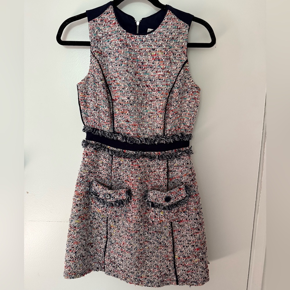 Eva Mendes for New York & Company Multicolor Tweed Dress Size XS